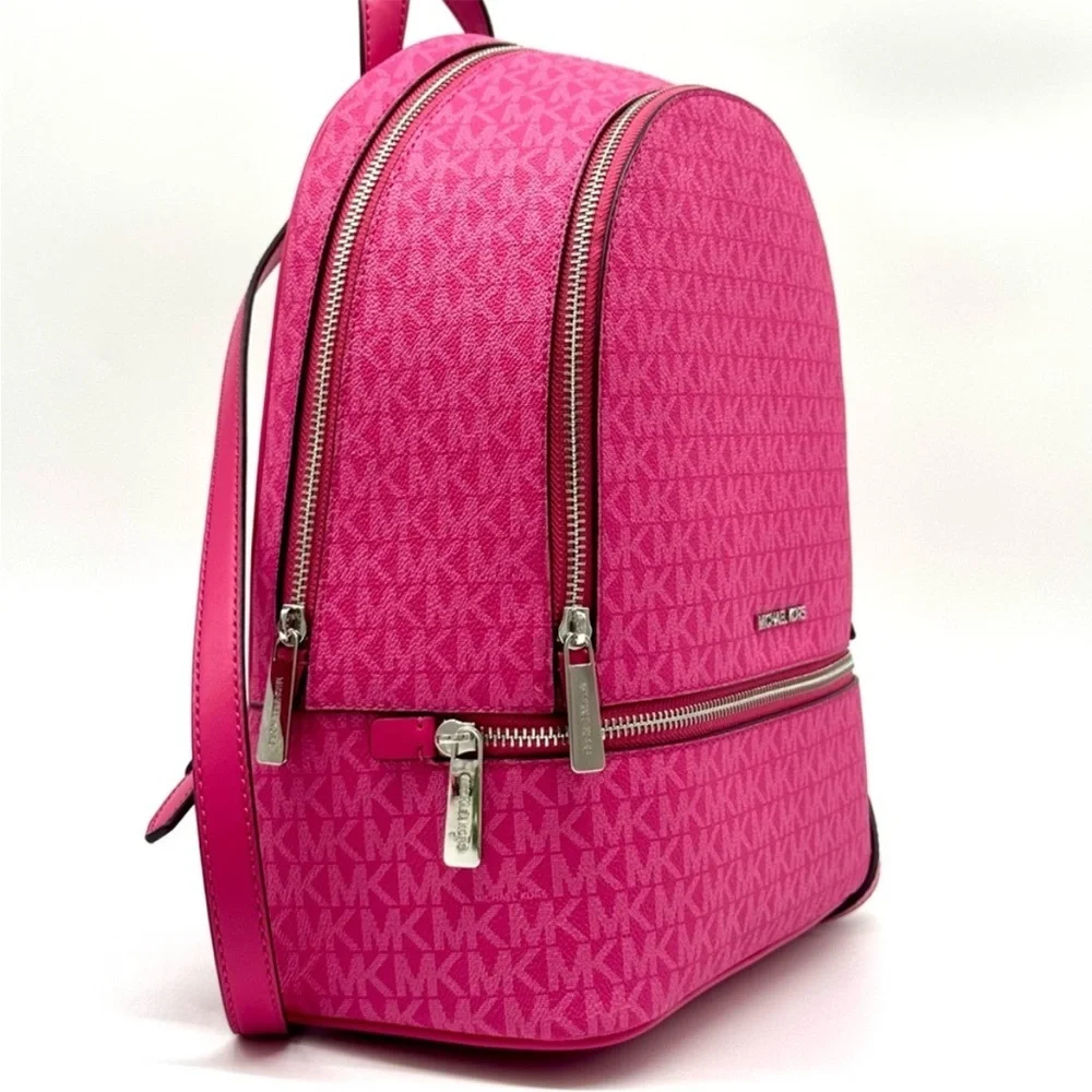 Michael Kors Medium Rhea Zip Backpack - Dragonfruit